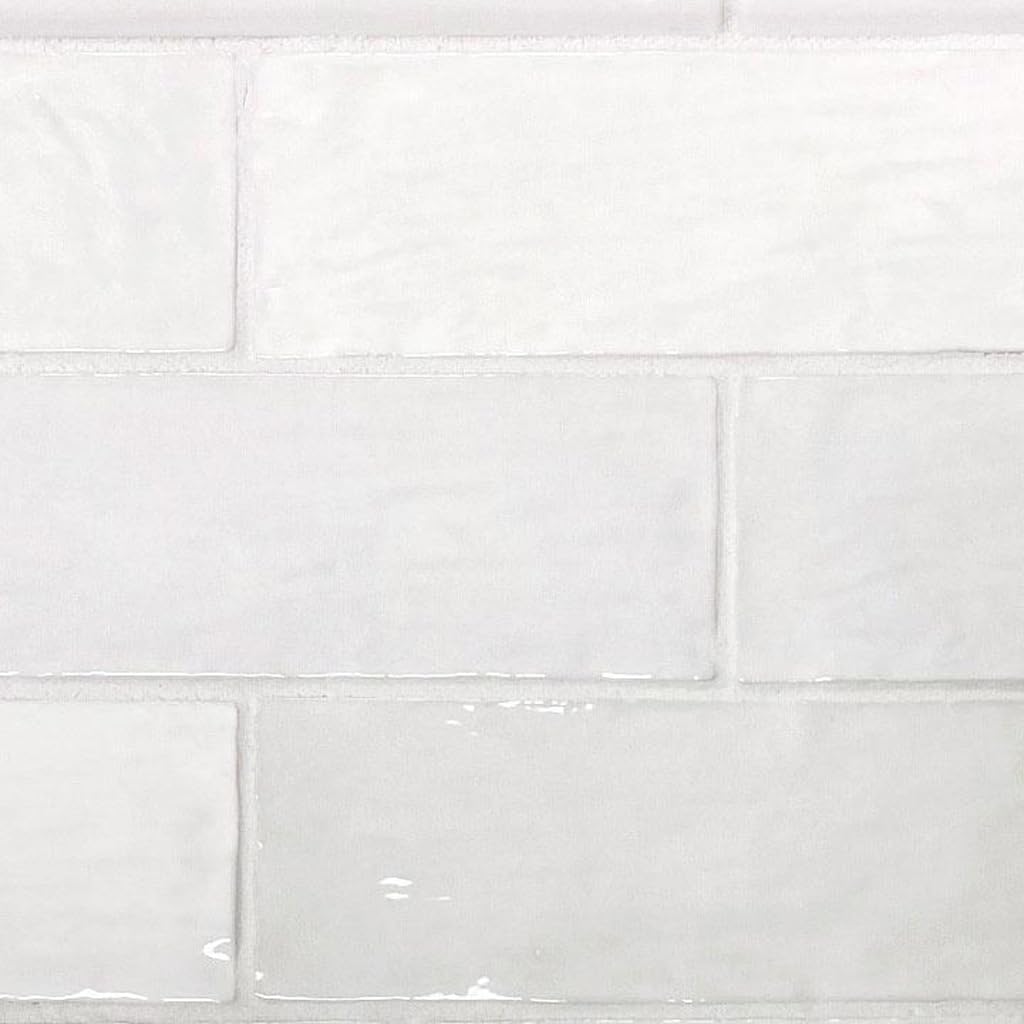 38-Pack 2.5 x 8-in. White Polished Ceramic Subway Wall Tile at 5.38 sq. ft. Per Case APLEC60, Ideal Home Improvement