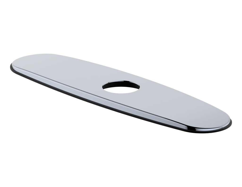 8 Inch Faucet Deck Plate Kitchen Escutcheon Hole Cover, Polished Chrome Finished