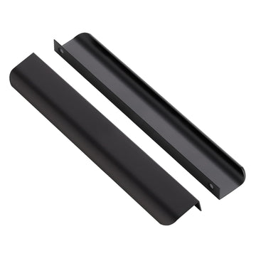 40 Pack Finger Pulls 204mm/8 Hole Center Black Cabinet Handle