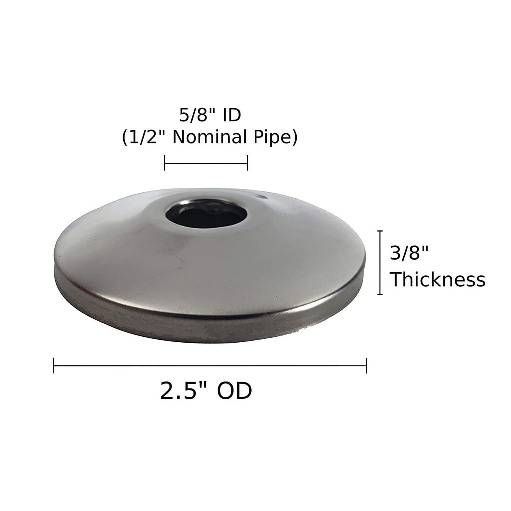 1/2" Escutcheon Plate Pipe Wall Cover, 10 Pack