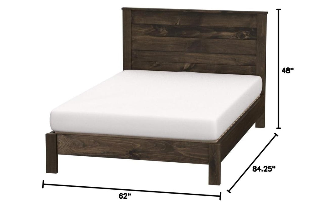 Rustic Farmhouse Platform Bed w Headboard - Traditional Platform Frame/Wood Platform Reclaimed