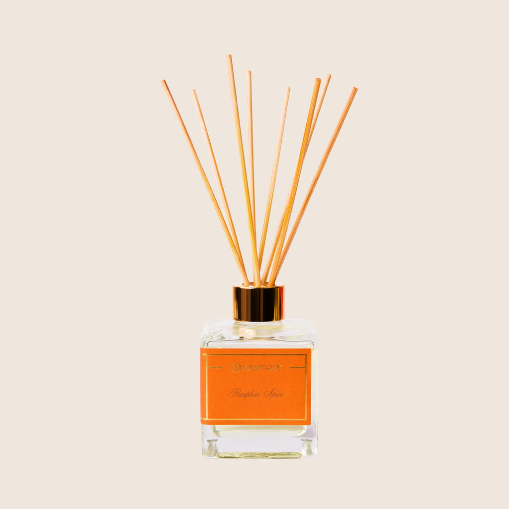 Reed Diffuser Set - Pumpkin Spice Notes of Maple, Pumpkin, Cinnamon, Clove, Nutmeg, Cherry, Balsam Aromatherapy