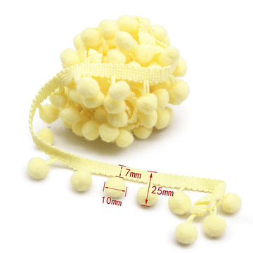 Pom Pom Trim, 1" Wide Ball Fringe (Mixed Color) - 40 Yards