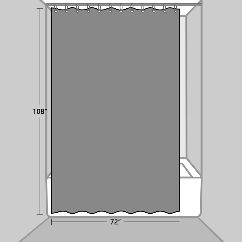 72 x 108 inch Extra Long Clear Shower Curtain Liner with 5 Magnets, PVC Free Thick EVA Shower Liner, Heavy Duty