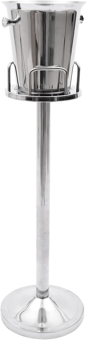 Ice Bucket with Stand, Stainless Steel Standing Champagne Buckets