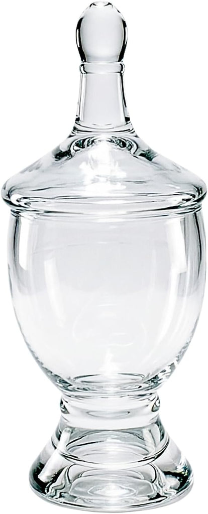 Clear Glass Apothecary Jar with Lid, Pedestal Base, Decorative Storage Jars Candy Buffet Container (Style B)