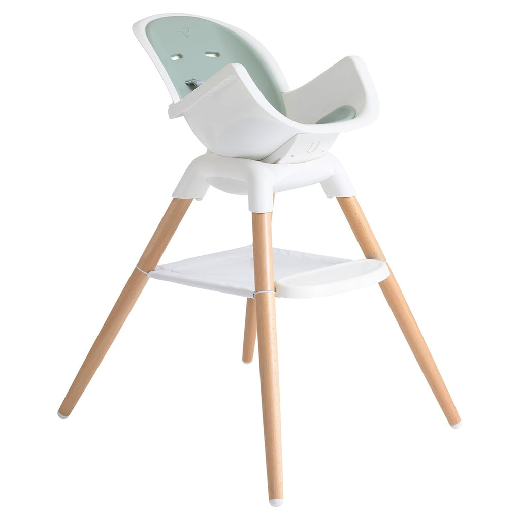 Chai Multi-Mode Highchair - European Beech Wood, Convertible, 9+ Modes, Birth up to 60 lb. (Mist) | European Beech