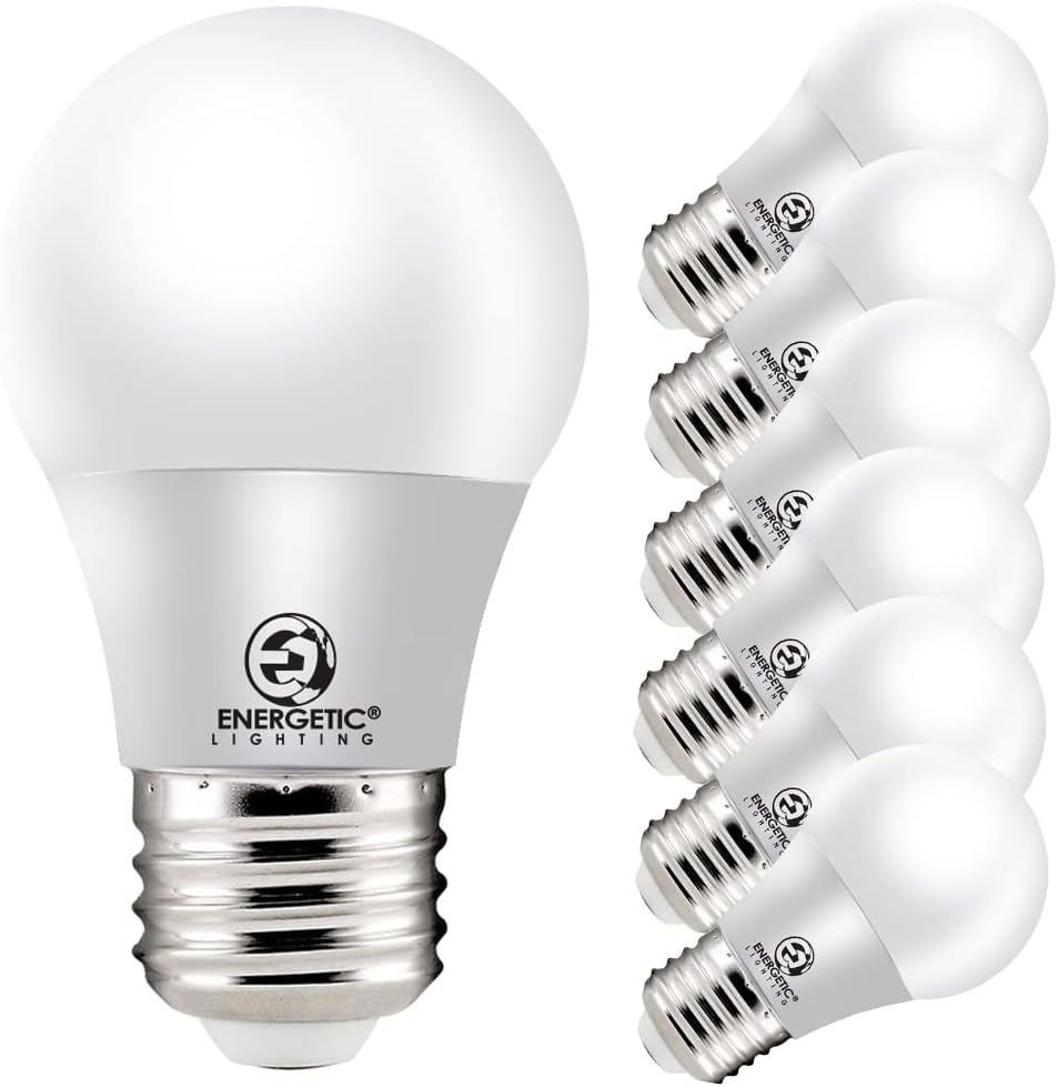 A15 Refrigerator Bulbs 40 Watts Equivalent (5.5W), LED Appliance Dimmable Light Bulbs, Daylight 5000K, E26 Base, UL
