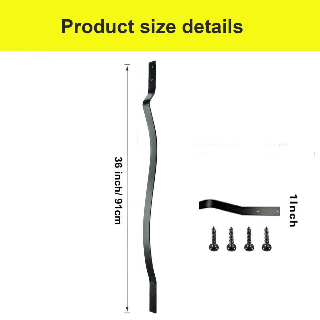 61 Pack Deck Balusters, 36 Inches Heavy Duty Iron Deck Balusters with Screws Metal Deck Spindles Balusters Iron Deck