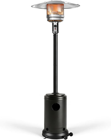 Ignovate 50,000 BTU Outdoor Propane Patio Heater with Wheels - Durable Powder-Coated Steel Gas Heater with Easy