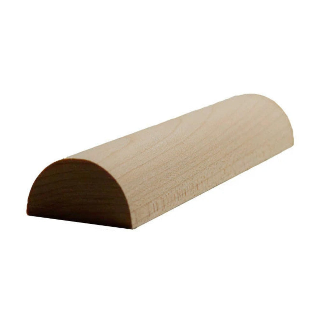 Half Round 1-3/8" Wide x 11/16" Moulding Trim. Unfinished, Cherry, 94"