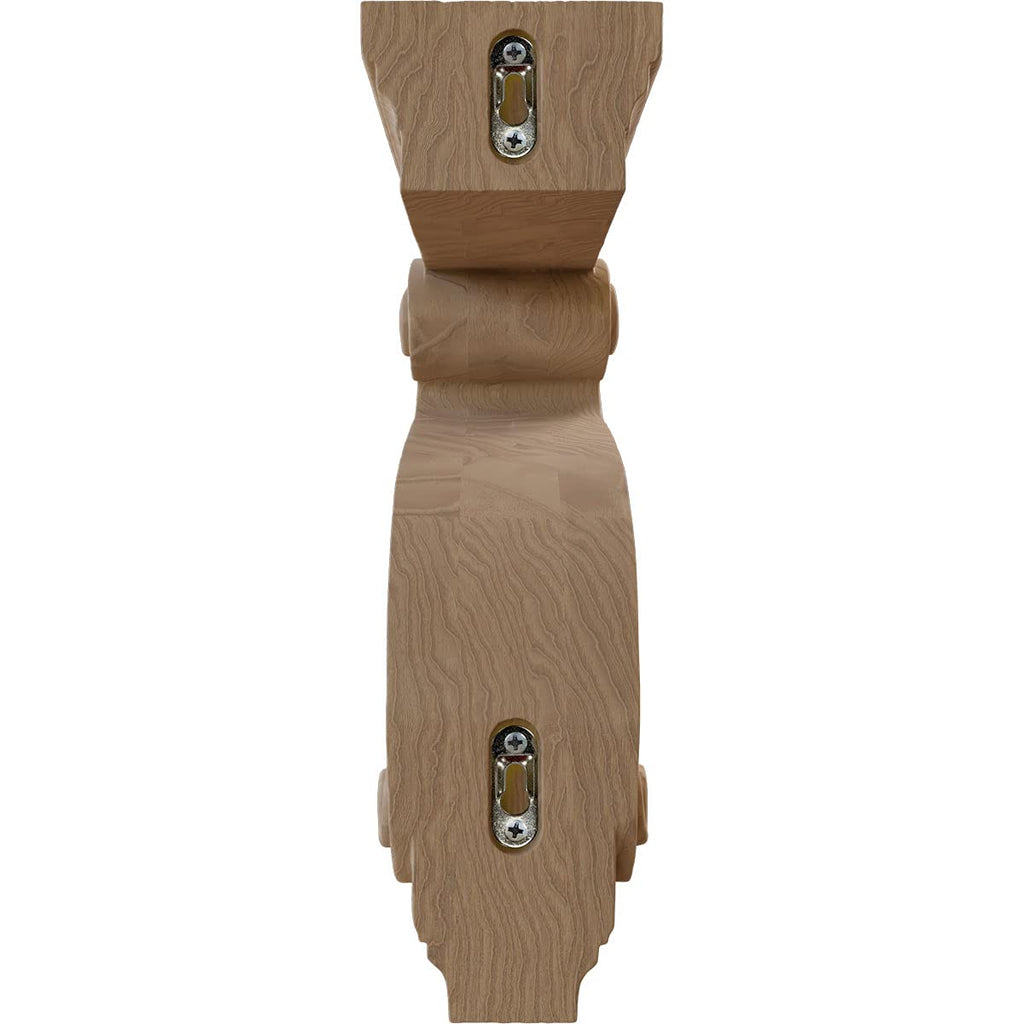 Los Angeles Hollow Back Wood Corbels, 3 7/8"W x 8"D x 13"H, Mahogany