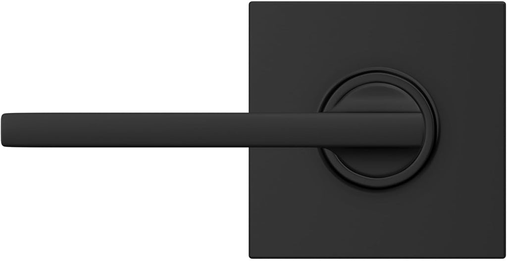 F10 LAT 622 COL Latitude Collins Passage Lever Hall and Closet, Matte Black - Door Lever