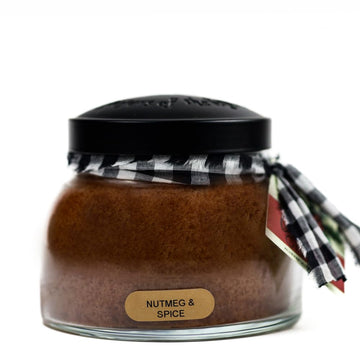 Nutmeg & Spice - 22oz Mama Scented Candle Jar with Lid - Keepers of the Light - 125 Hours of Burn Time, Gift for