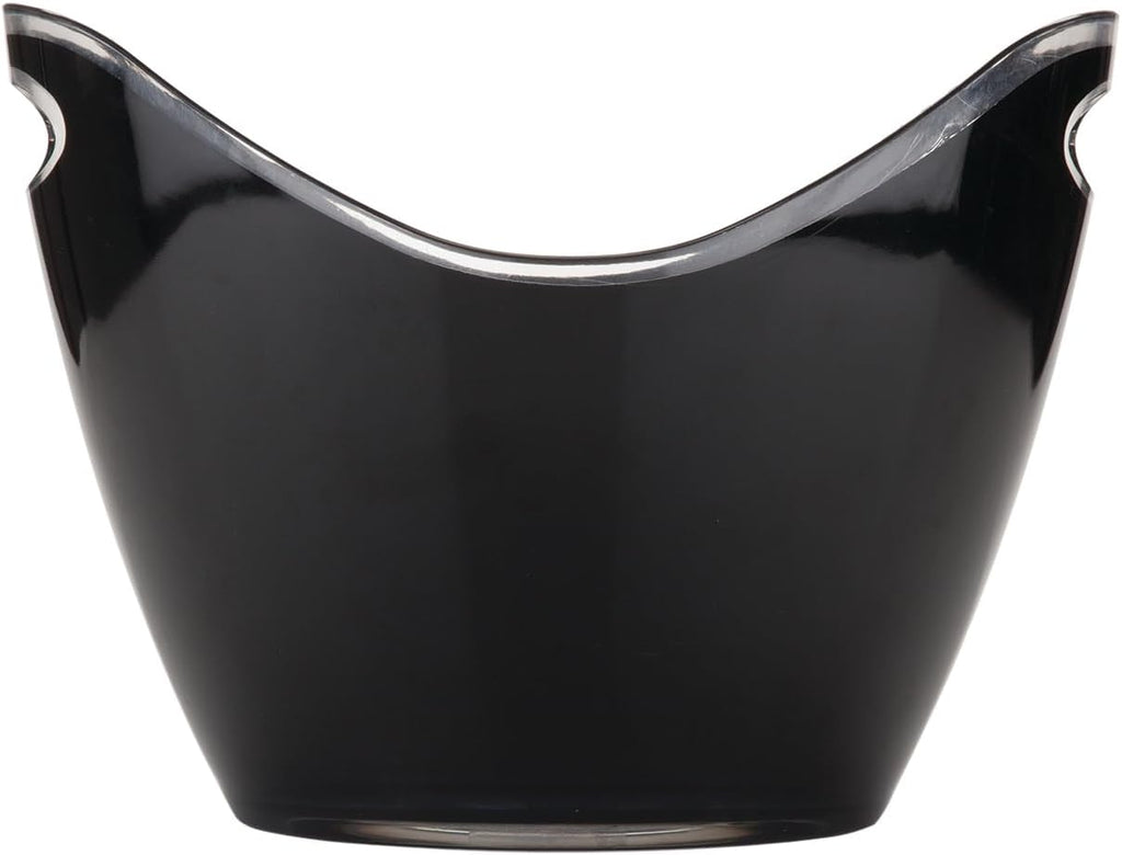 Modern Wine & Champagne Bucket | Black Ice Beverage Tub - Indoor & Outdoor Great for Parties - 2 Bottles Capacity