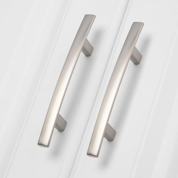 20 Pack Solid Zinc Alloy Cabinet Handles, 3 Inch Hole Center Cabinet Pulls, Brushed Nickel Arch Drawer Pulls Modern