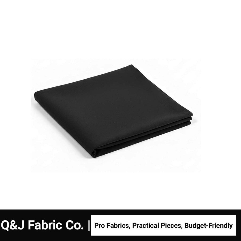1 Yard Black Nylon Spandex Fabric, 59 Inch Wide