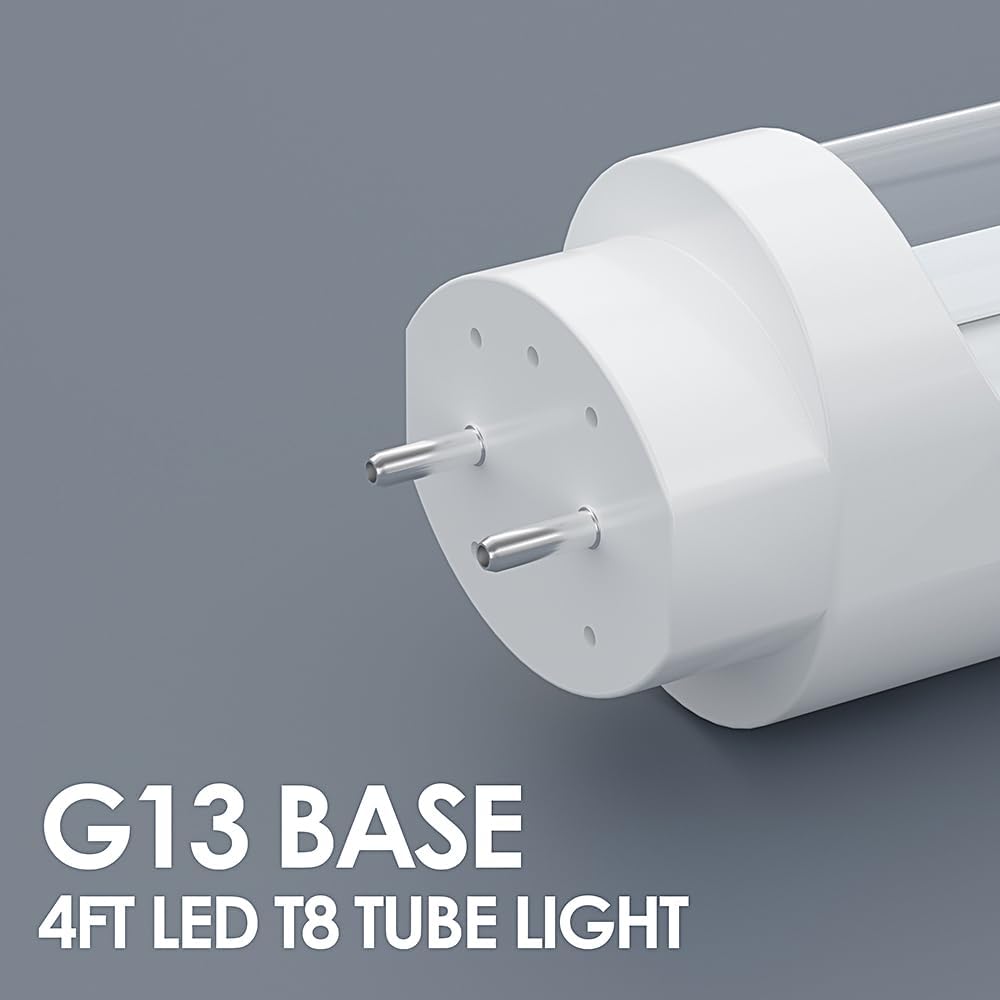 4FT T8 LED Replacement for Supermarket & Kitchen, 6000K-6500K Cool White, 22W 3000LM Ballast Bypass