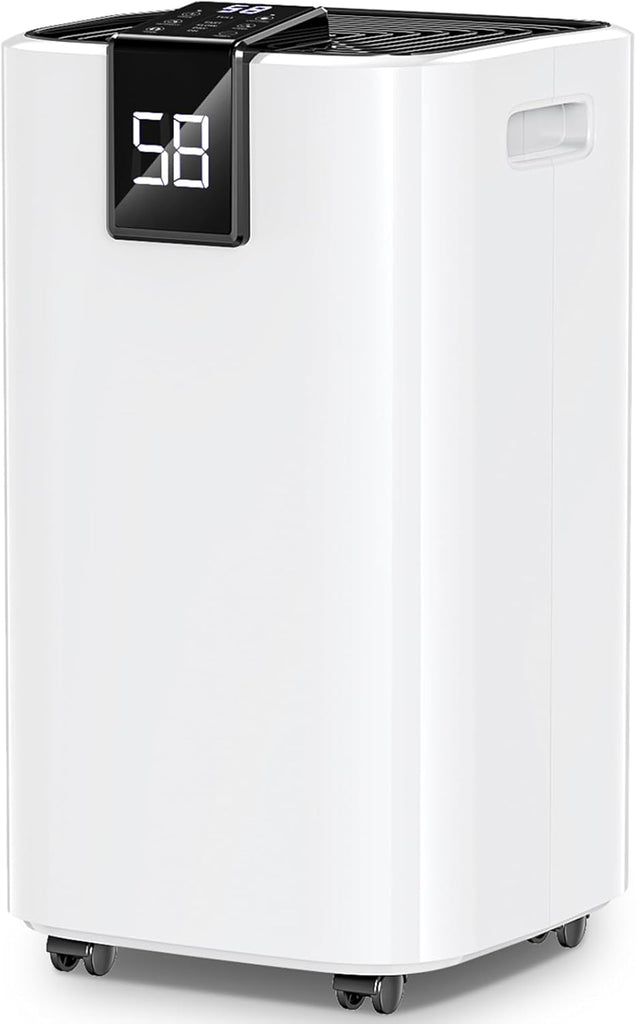 4,000 Sq.ft Dehumidifier for Basement, 45 Pint Dehumidifiers for Home with Drain Hose, Smart Humidity Control