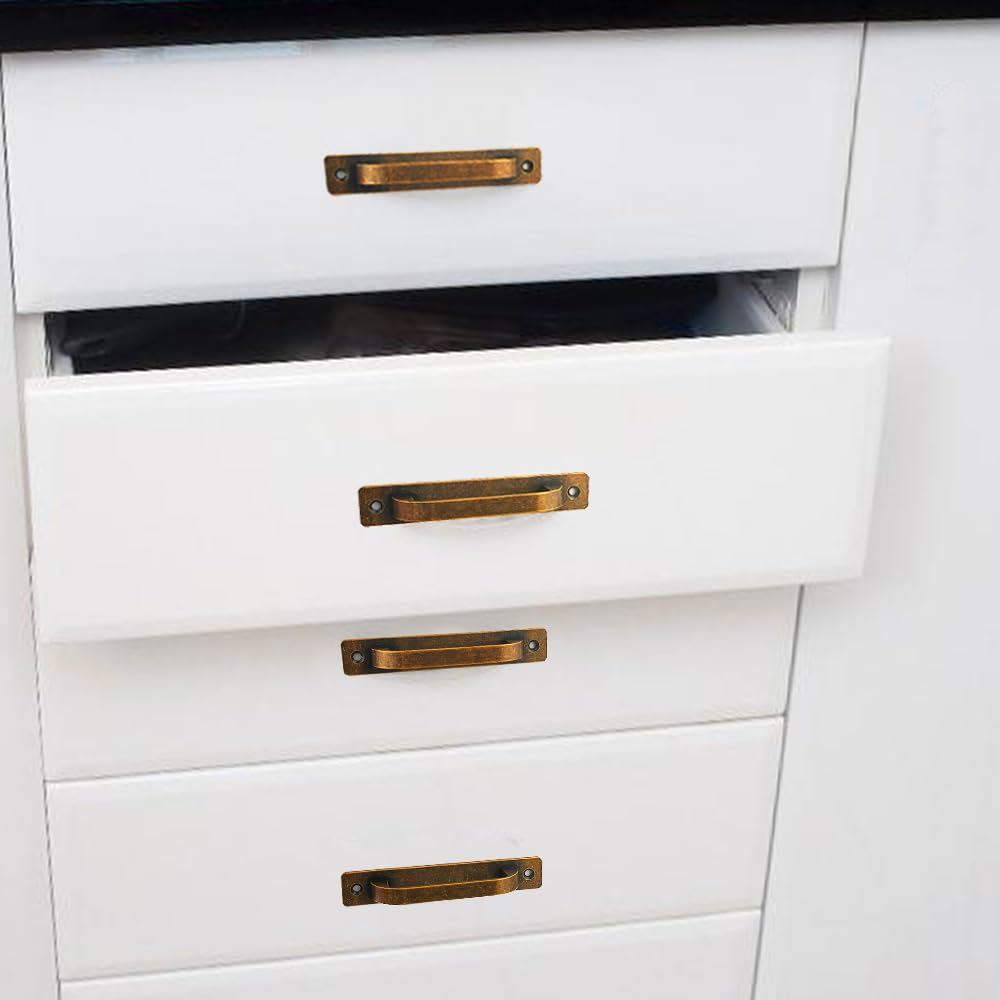 12 Pack 5 Inch 128 mm FlatCopper Cabinet Handles Aluminum Cabinet Pulls Drawer Pulls
