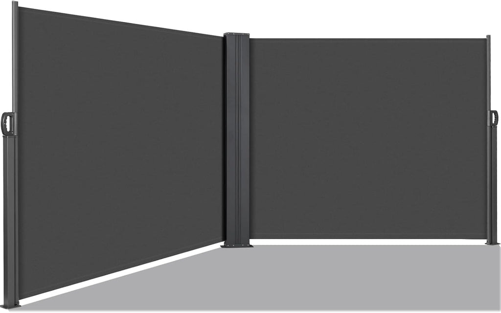 236" x 71" Retractable Side Awning, Patio Privacy Screen | UV Resistant Waterproof Patio Retractable Side Screen for