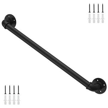 3FT Industrial Staircase Handrail, Staircase handrail for Outdoor and Indoor Stairs Loft Porch HandRail (3Feet) Steps