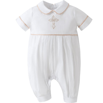Boy Clothes White Onesie Christening Outfits for Boys