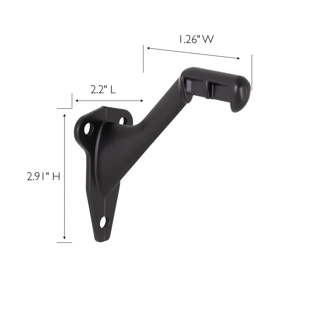 Standard Handrail Bracket, Matte Black