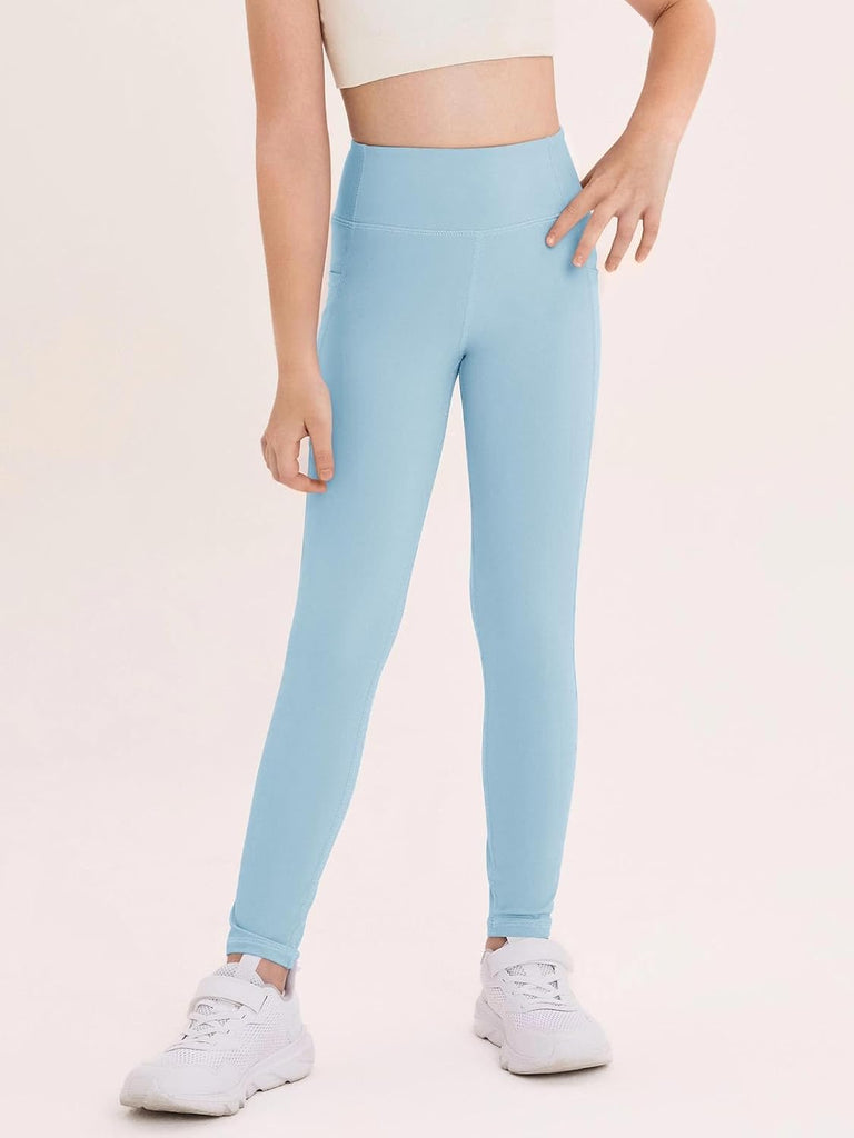 Girls Athletic Leggings Kids High Waisted Dance Yoga Pants