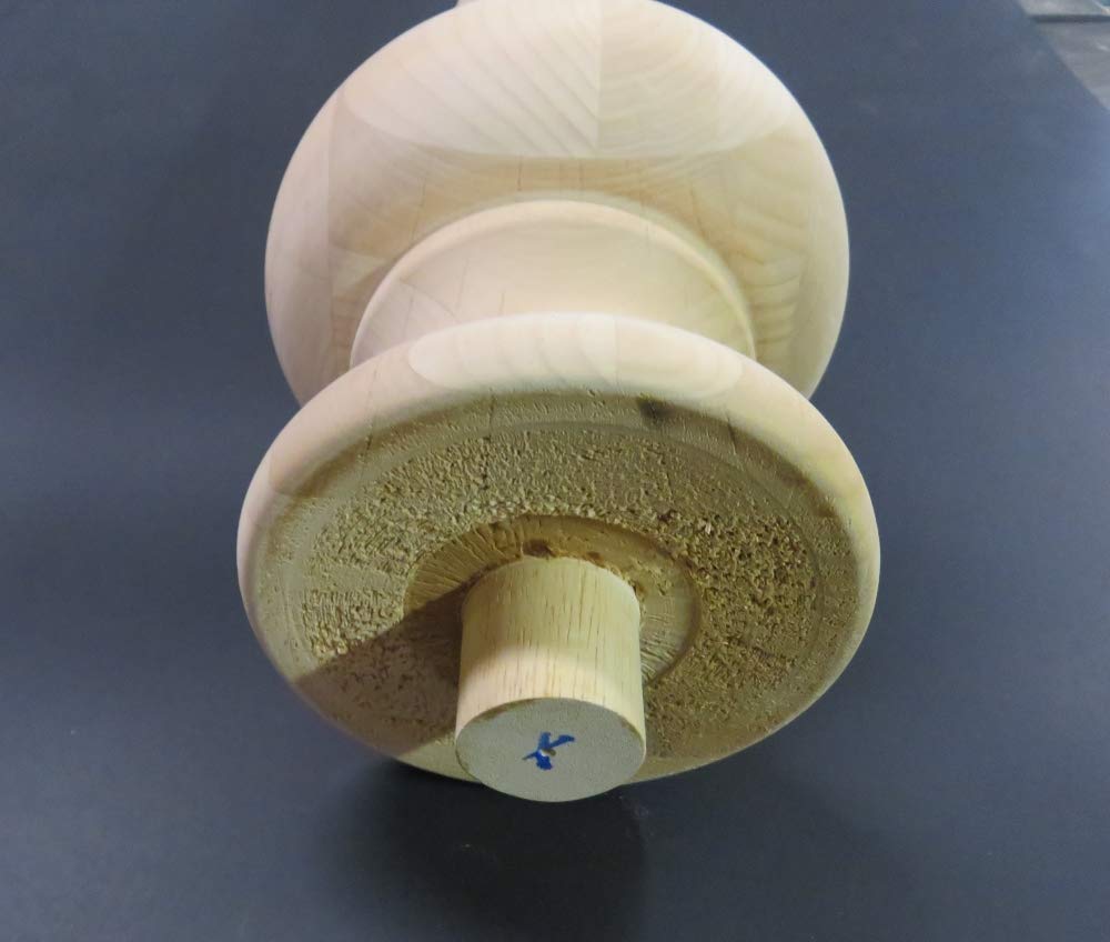 Aspen Wood Finial 19 1/4" High x 5" Wide x 3 7/8" Base