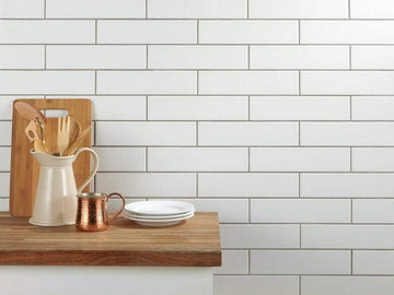 2" x 8" White Glossy Ceramic Subway Tile (Box Order of 60PCS)