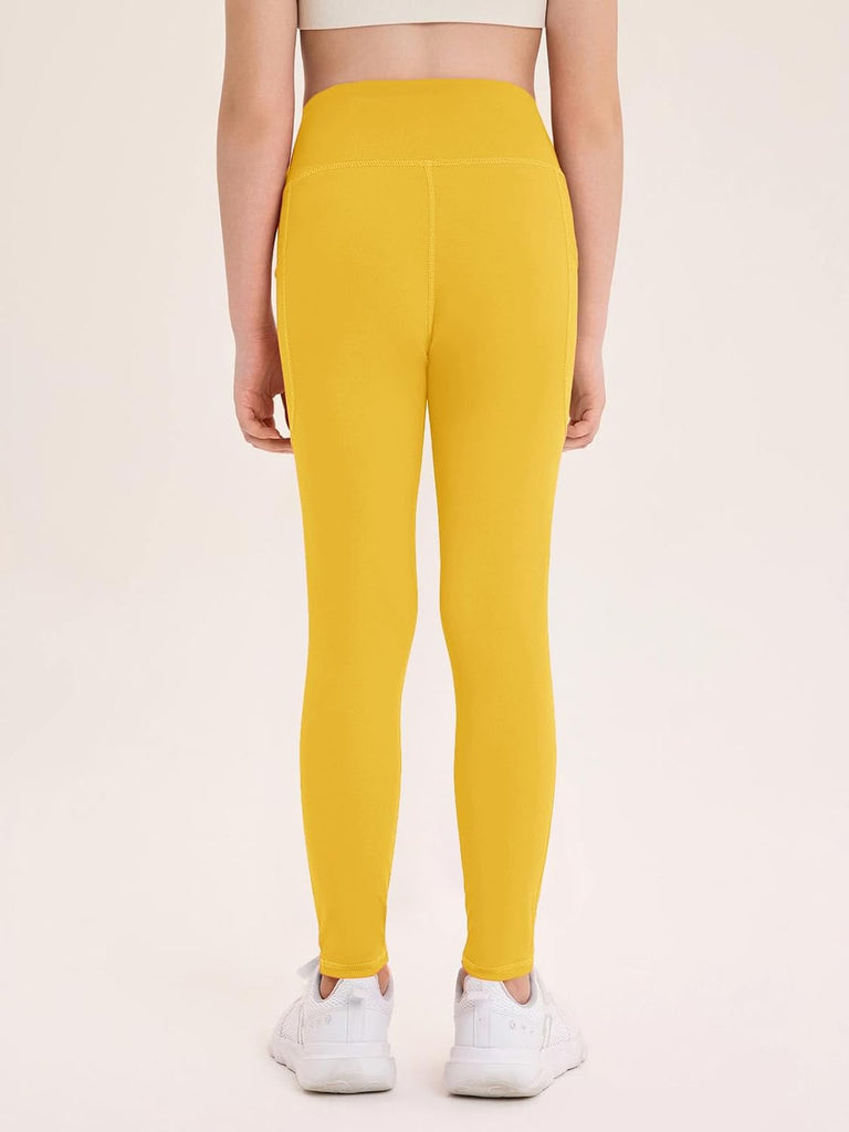 Girls Athletic Leggings Kids High Waisted Dance Yoga Pants
