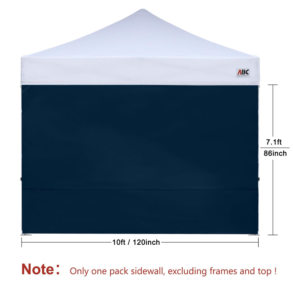 Instant Canopy SunWall 10x10 FT No Frame or Top, Navy Blue