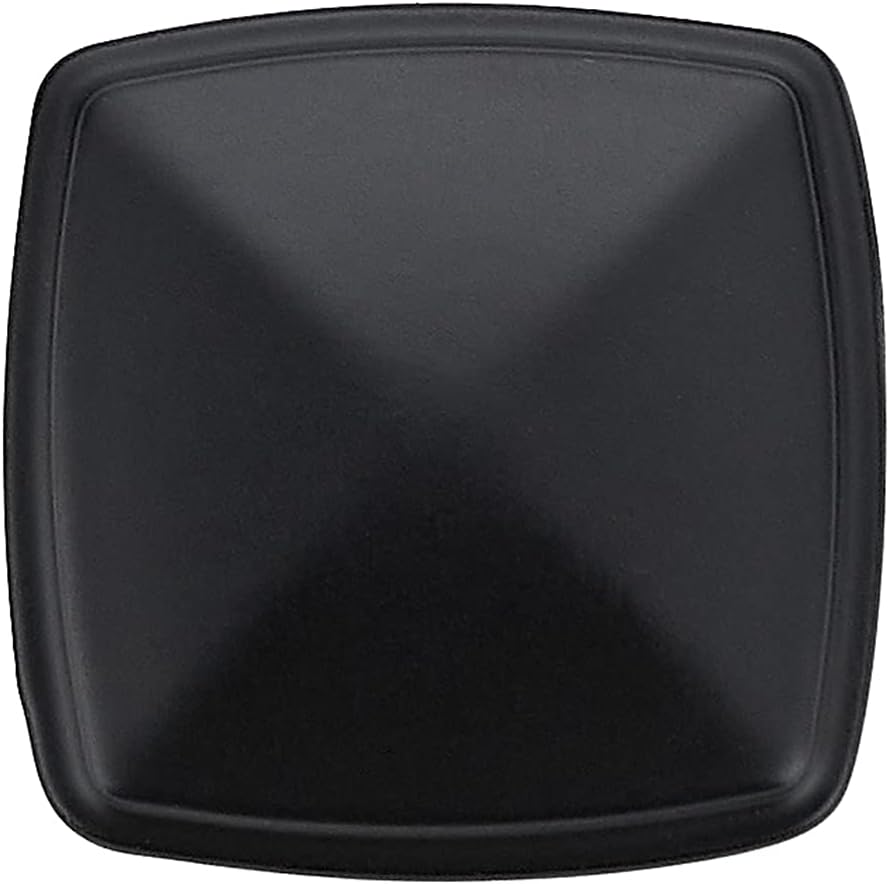 25 Pack Matte Black Kitchen Cabinet Square Knob Single Hole Cabinet Hardware Drawer Pulls and Knobs