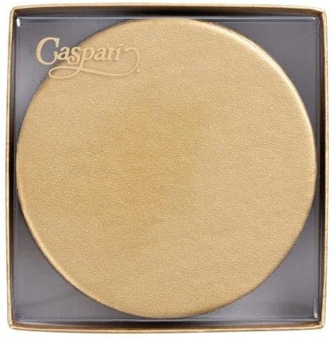 Round Luster Felt-Backed Coasters in Gold - 8 Per Box - Set of 8
