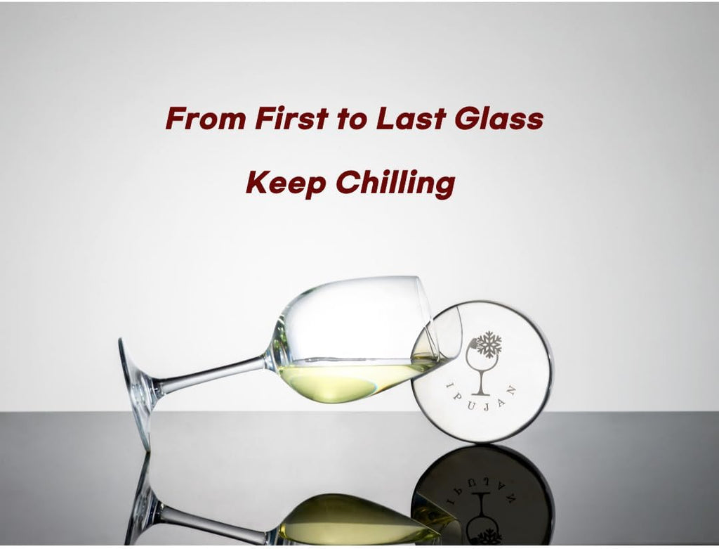 Wine Chiller Bucket with Stainless Ice Stone - Champagne Bucket for 750ml Single Bottle Cold up to 5 Hours - Iceless
