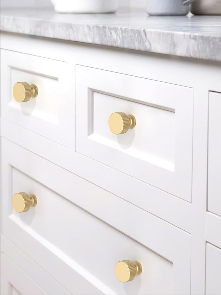20 Pack Brushed Gold Kitchen Cabinet Knobs Cabinet Pulls Drawer Knobs Cabinet Hardware Zinc Knobs for Dresser Drawers