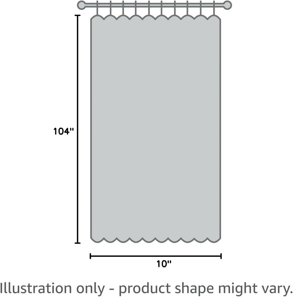 2 PC Valance for Window 10 Inch Length,Kitchen Window Valances Light Blocking,Burlap Linen Textured 104 Inch Wide