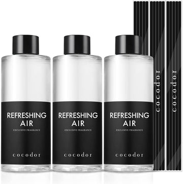 Reed Diffuser Oil Refill/Refreshing Air/6.7oz(200ml)/3 Pack/Aroma Therapy, Home Fragrance, Scented Oils, Oils - Set of 3