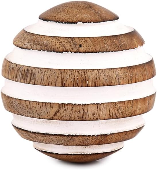Decorative Balls Mango Wood for Centerpiece or Individual Use Ideal for Use in Living, Dining Room, Coffee Table (3" - Set of 3