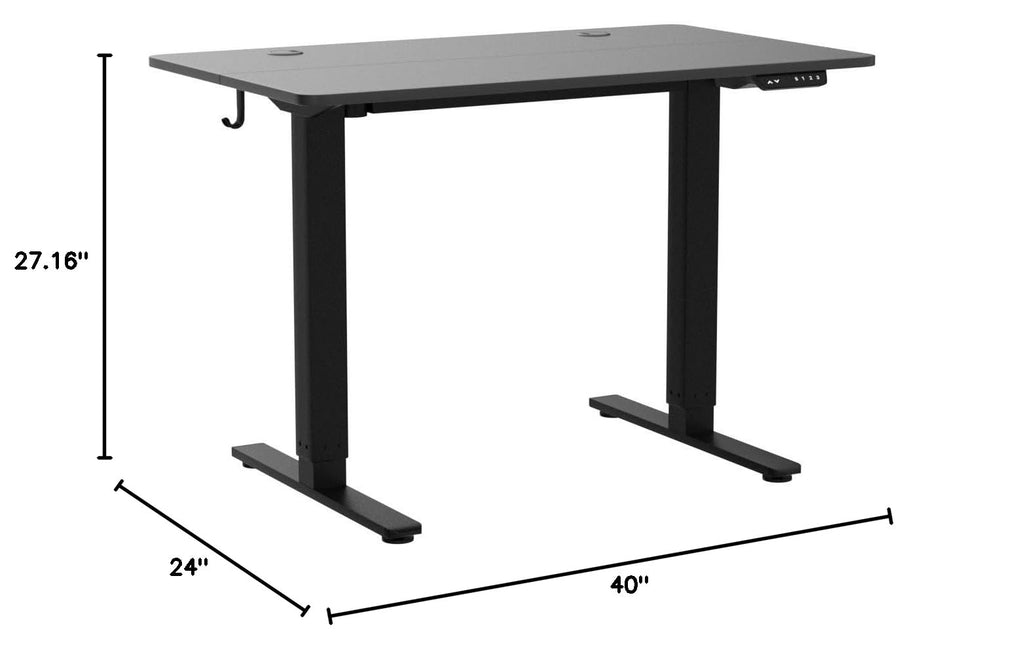 40 x 24 Inch Standing Desk, Stand up Height Adjustable Home Office Electric Table, Sit Stand Desk with Splice Board