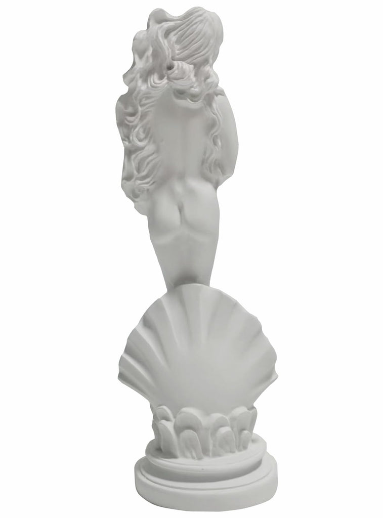 Aphrodite Statue the Birth of Venus 7.6 Inch - Greek Goddess Sculpture, Handmade Resin Art Figurine Classical White