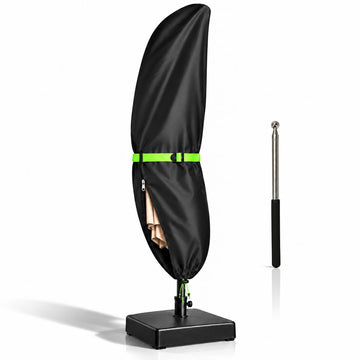 Cantilever Patio with Push Rod - Waterproof Patio Parasol Covers with Zipper for 9ft to 13ft Offset Outdoor Umbrellas