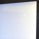36"x80" Modern Style Fiberglass Front Door with Mahogany Wood Grain Texture, 4-Lite Frosted Glass, Left Inswing