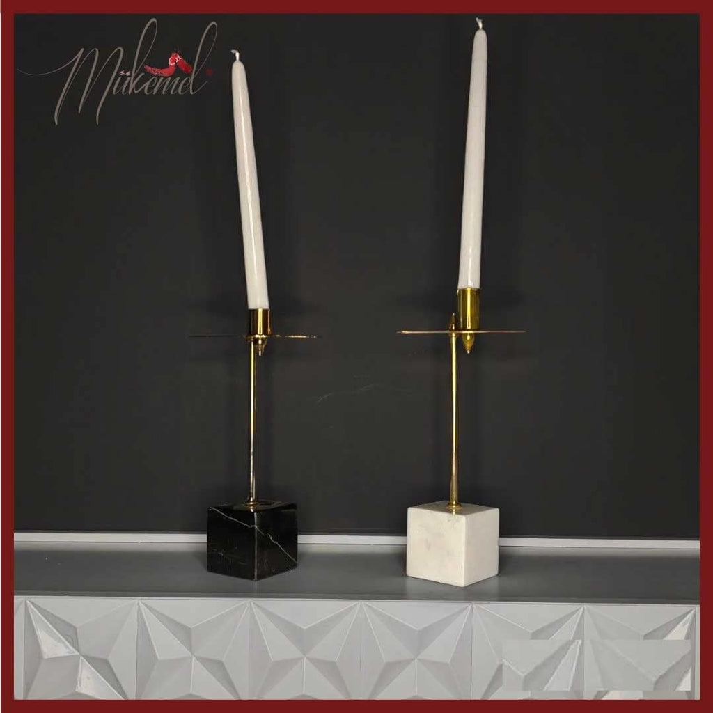 On edge (11.0 inch, Full set, Home Décor, Luxury candle holder,Handmade Marble Decoration, Natural Marble) Designs