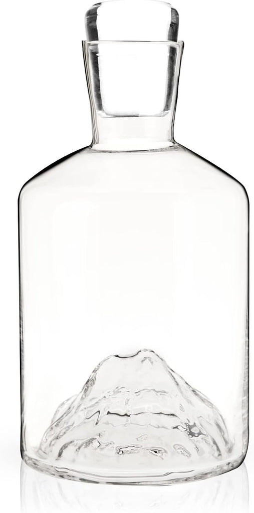 Mountain Decanter, Lead-Free Crystal, Hand-Blown Decanter with Stopper, 24 Oz Capacity