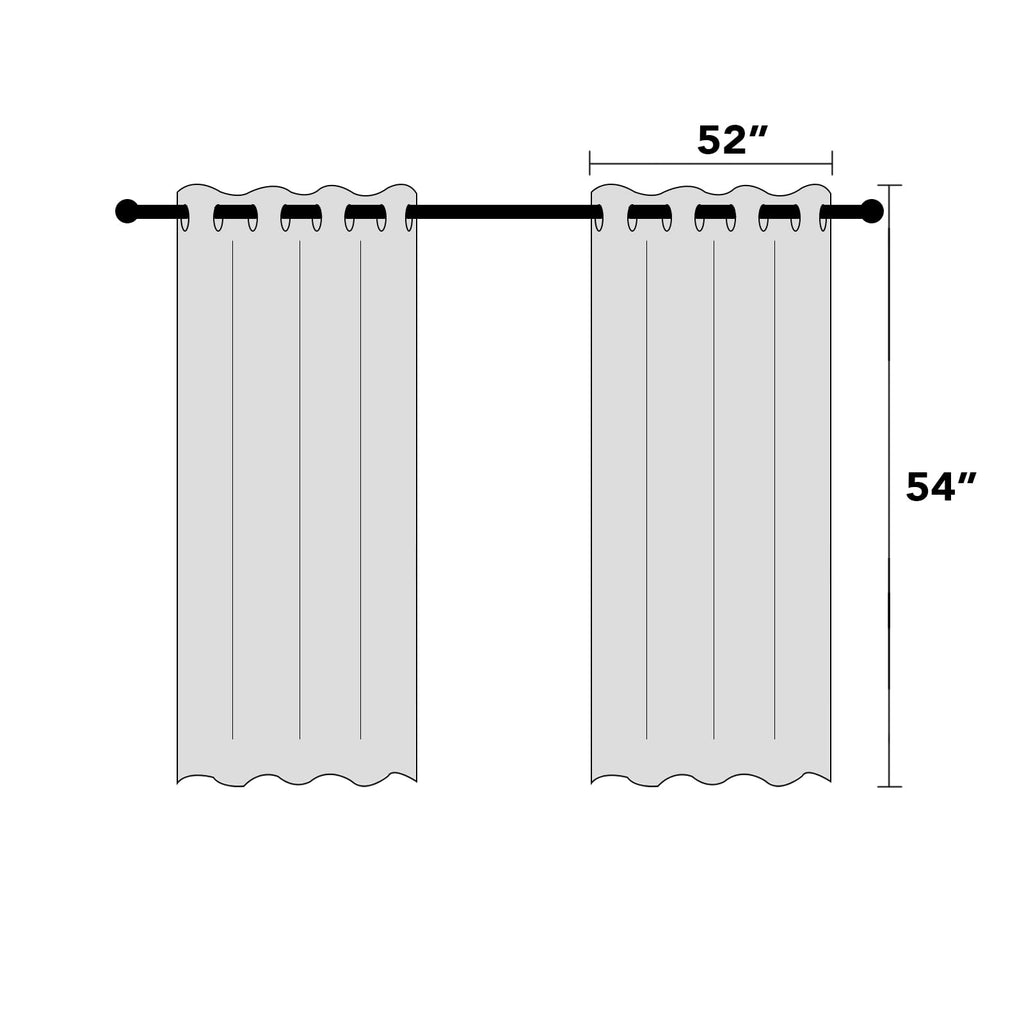 Primitive Textured Linen 100% Blackout Curtains /Living Room Blackout Curtains 54 Inches Long, Energy Saving Window