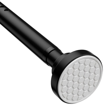 Extra Long Tension Curtain Rod 40-113In (3.3-9.4 ft) Black, 1.26" Diameter