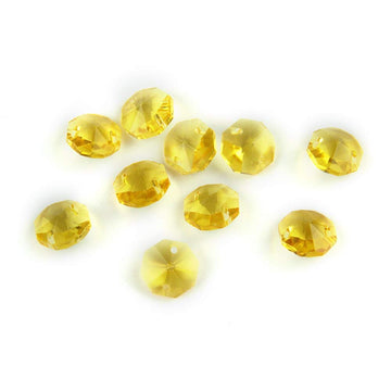 Chandelier Crytal 14mm Clear 200pcs Crystal Octagon Bead K9 Crystal 2 holes Diy Wedding & Home Ddecoration Crystal