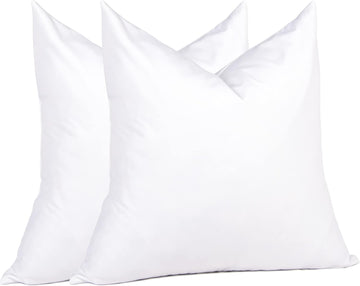 18x18 Pillow Inserts, Feather Down Filled for Support - Set of 2
